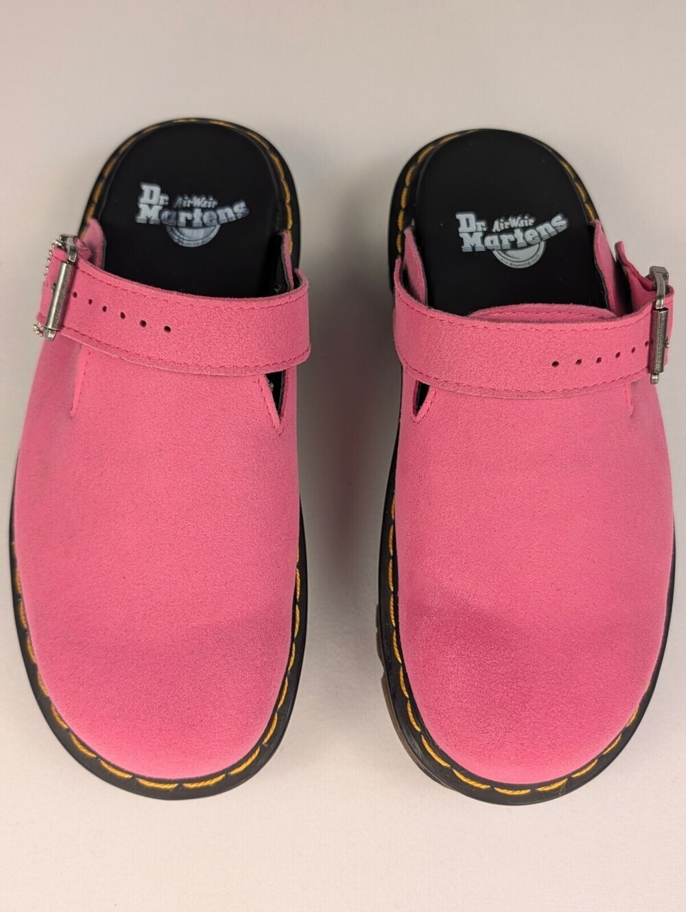 Dr.Martens Zebzag Suede Slingback Platform Mules Fuchsia Pink Size 7.5W/6.5M - Picture 13 of 14